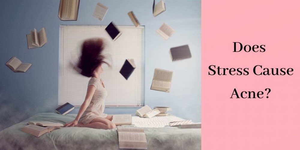 Stress and Acne - Girl Throwing Books on Bed